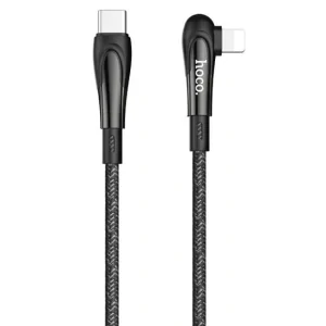 Cablu Date Lightning to Type C Hoco U84 Textil 1.2m cu Incarcare Rapida Negru