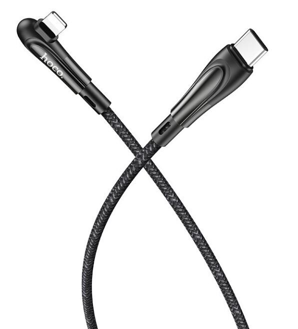 Cablu Date Lightning to Type C Hoco U84 Textil 1.2m cu Incarcare Rapida Negru thumb