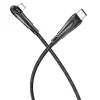 Cablu Date Lightning to Type C Hoco U84 Textil 1.2m cu Incarcare Rapida Negru