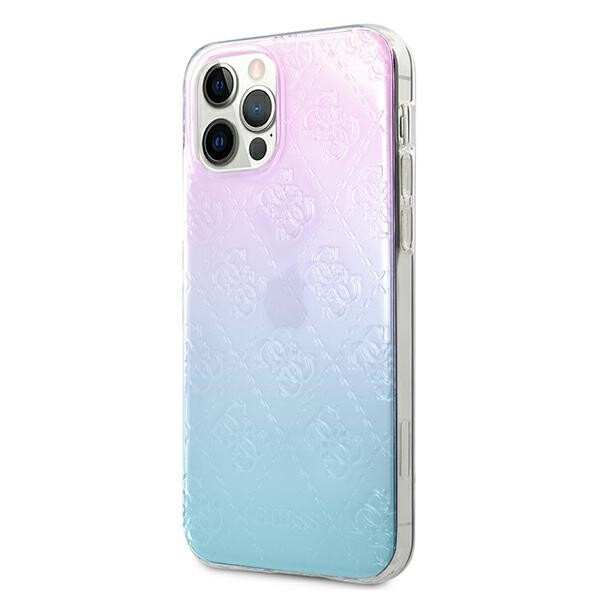 Husa Cover Guess 3D Raised Iridescent pentru iPhone 12 Mini Blue thumb