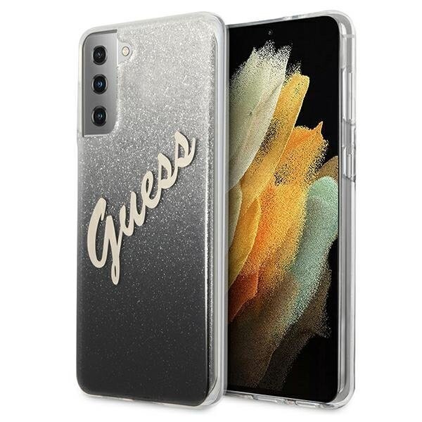 Husa Cover Guess Glitter Gradient pentru Samsung Galaxy S21 Black thumb