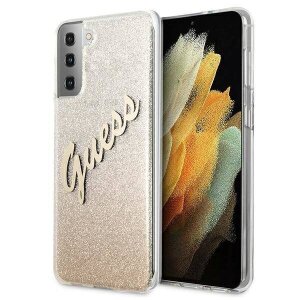 Husa Cover Guess Glitter Gradient pentru Samsung Galaxy S21 Gold