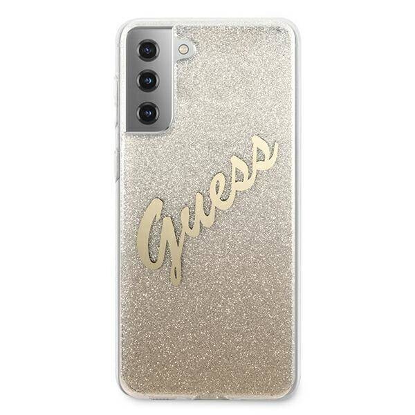 Husa Cover Guess Glitter Gradient pentru Samsung Galaxy S21 Gold thumb