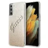 Husa Cover Guess Glitter Gradient pentru Samsung Galaxy S21 Plus Gold