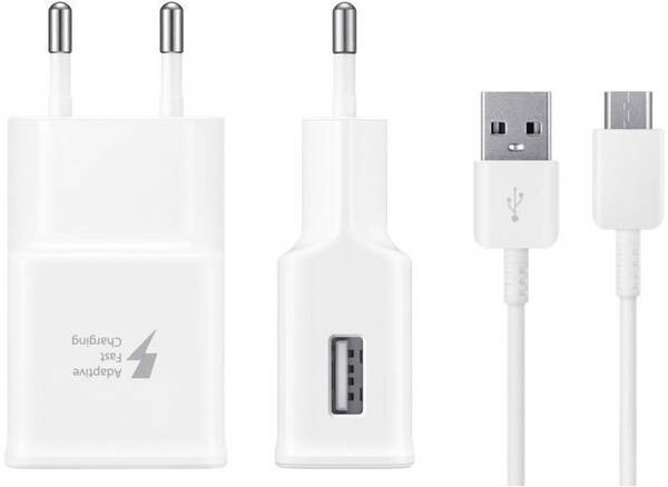 Incarcator de Retea USB C Samsung 15W + Cablu date USB-C Alb Fast Charging thumb