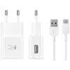 Incarcator de Retea USB C Samsung 15W + Cablu date USB-C Alb Fast Charging