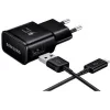 Incarcator Retea USB C Samsung 15W + Cablu date USB-C Fast Charging Negru