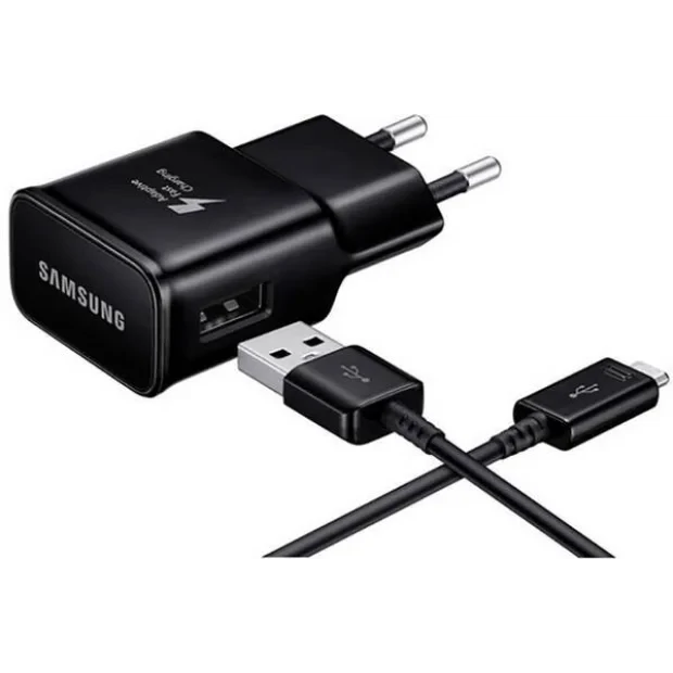 Incarcator Retea USB C Samsung 15W + Cablu date USB-C Fast Charging Negru