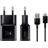 Incarcator Retea USB C Samsung 15W + Cablu date USB-C Fast Charging Negru