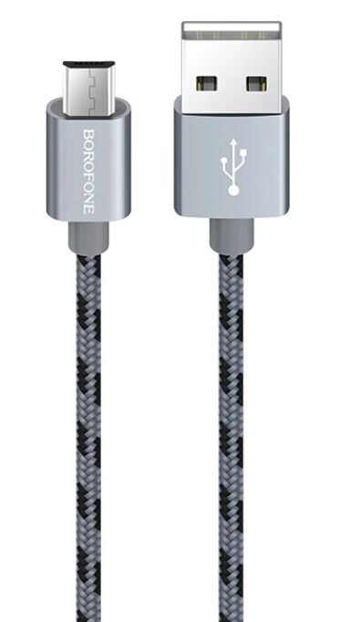 Cablu Date Micro Usb Borofone BX24 Ring Textil 1m Argintiu thumb