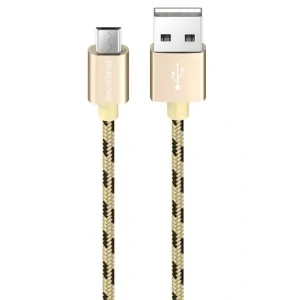 Cablu Date Micro Usb Borofone BX24 Ring Textil 1m Auriu