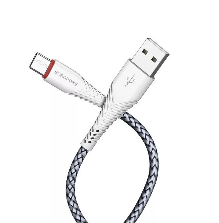Cablu Date Type C Borofone BX25 Powerful 1m Alb thumb