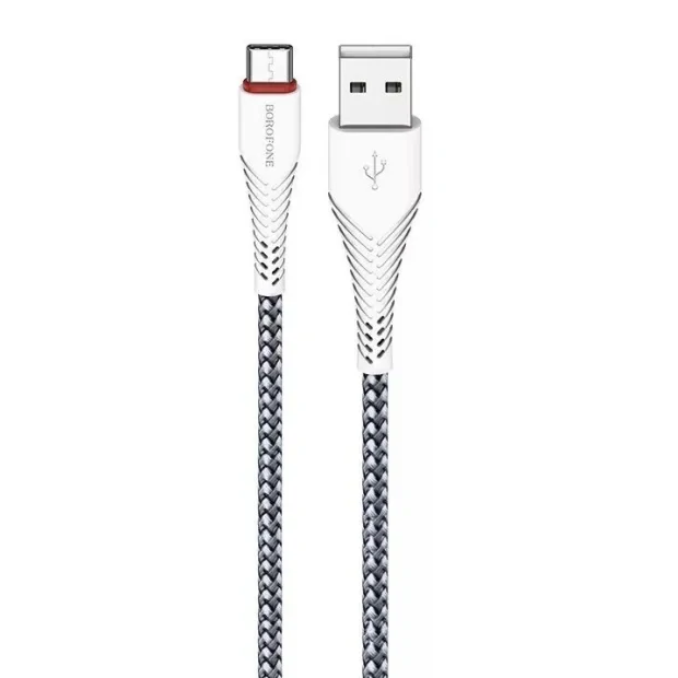 Cablu Date Type C Borofone BX25 Powerful 1m Alb