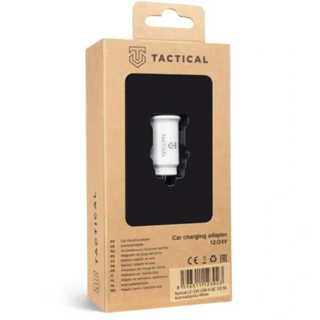 Incarcator auto Tactical LZ-336 1XUSB-A QC 3.0 Alb