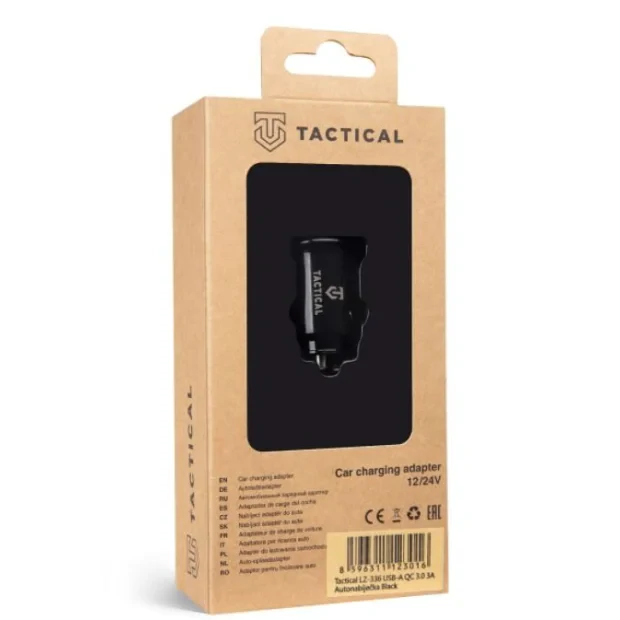 Incarcator auto Tactical LZ-336 1XUSB-A QC 3.0 Negru