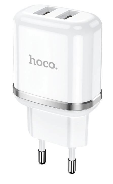 Incarcator Retea Hoco N4 Aspiring 2xUSB 12W 2.4A Alb thumb