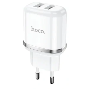 Incarcator Retea Hoco N4 Aspiring 2xUSB 12W 2.4A Alb