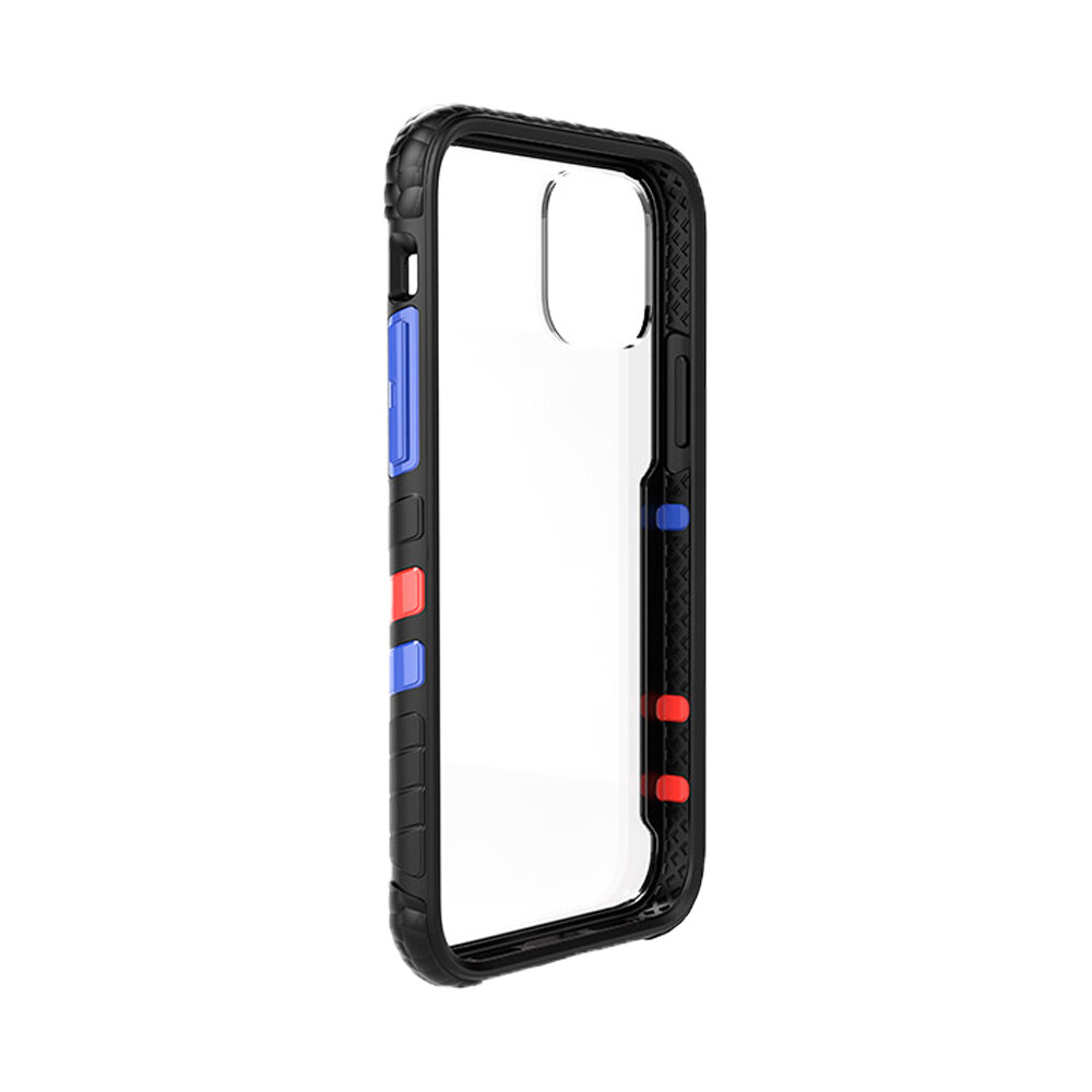 Husa Cover Hard X-Fitted Chameleon pentru iPhone 12 Mini Transparent Rama Negru thumb