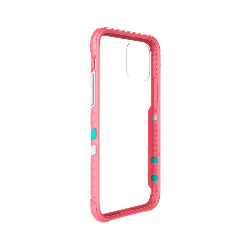 Husa Cover Hard X-Fitted Chameleon pentru iPhone 12 Mini Transparent Rama Roz thumb