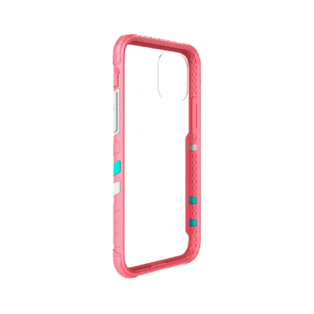 Husa Cover Hard X-Fitted Chameleon pentru iPhone 12 Pro Max Transparent Rama Roz