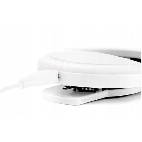 Lampa Led Ring pentru Selfie cu Cablu Date Micro Usb Alb