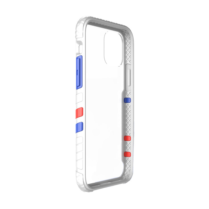 Husa Cover Hard X-Fitted Chameleon pentru iPhone 12 Mini Transparent Rama Alb thumb