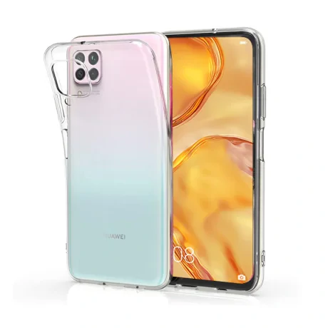 Husa Cover Silicon X-Fitted Antimicrobial pentru Huawei P40 Lite Transparent