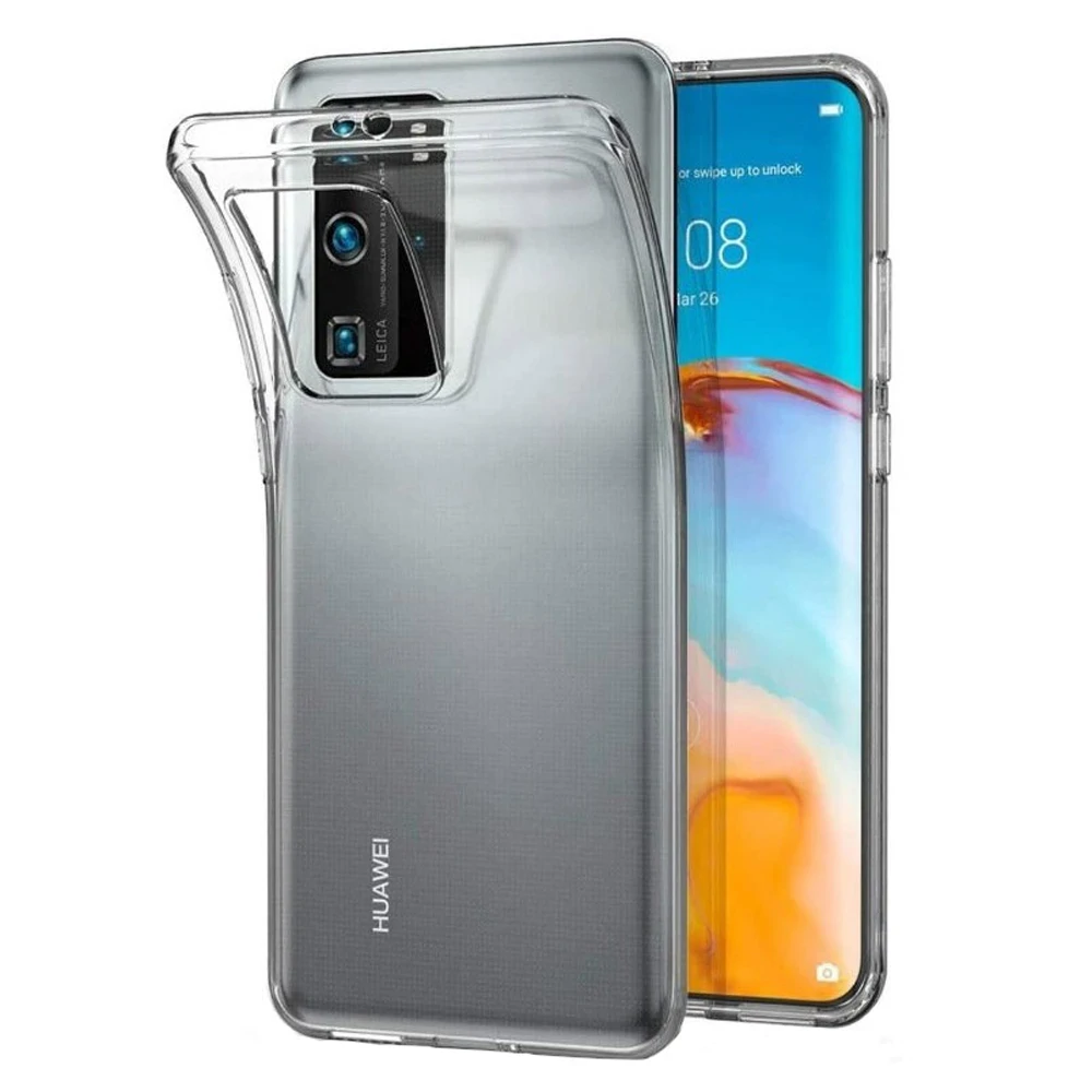 Husa Cover Silicon Slim X-Fitted Jacket pentru Huawei P40 Pro Transparent thumb
