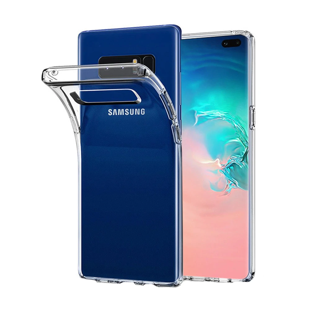 Husa Cover Silicon Slim X-Fitted Jacket pentru Samsung Galaxy S10 Plus Transparent thumb