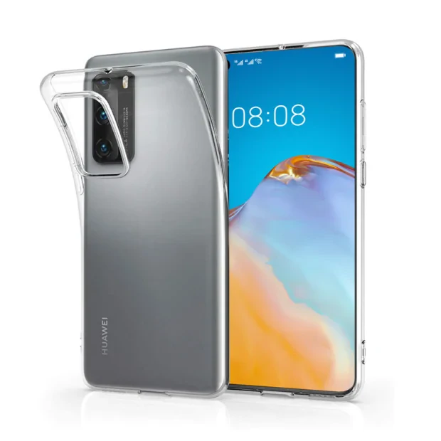 Husa Cover Silicon Slim X-Fitted Jacket pentru Huawei P40 Transparent