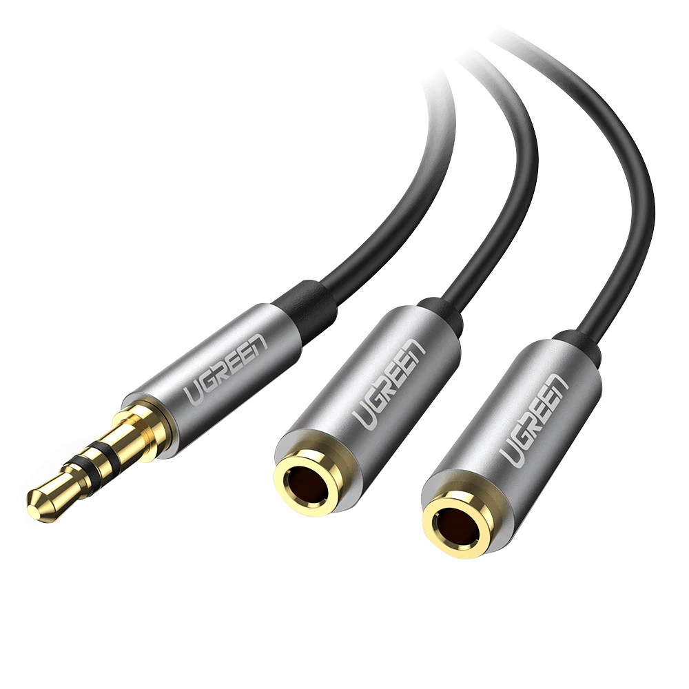Cablu Audio Ugreen Splitter Jack 3.5mm 0.2m Negru thumb