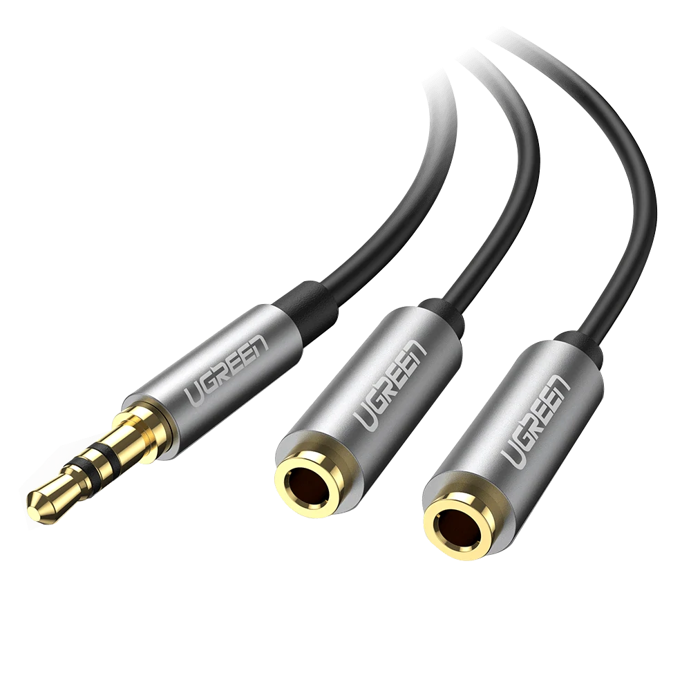 Cablu Audio Ugreen Splitter Jack 3.5mm 0.2m Negru thumb