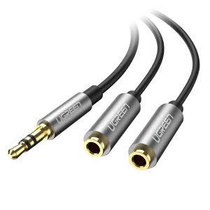 Cablu Audio Ugreen Splitter Jack 3.5mm 0.2m Negru