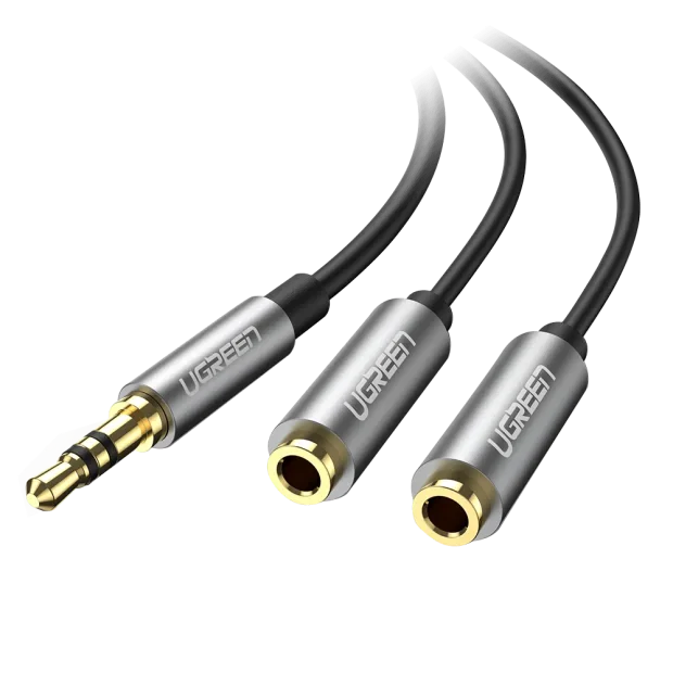 Cablu Audio Ugreen Splitter Jack 3.5mm 0.2m Negru