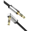 Cablu Audio Angled Flat Jack 3.5mm Ugreen 1m Negru