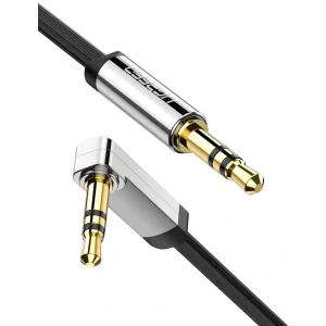 Cablu Audio Angled Flat Jack 3.5mm Ugreen 1m Negru