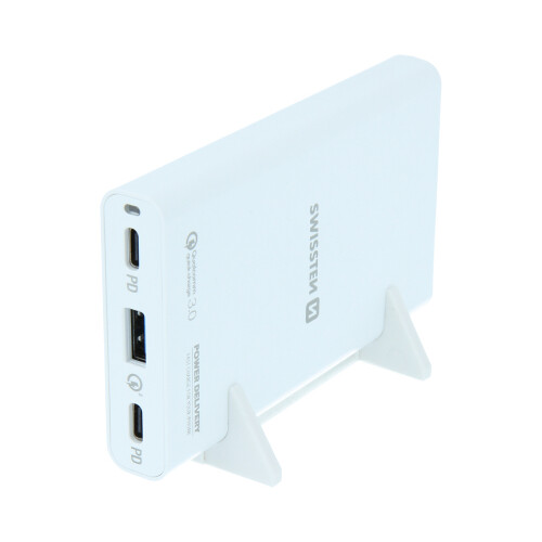 Adaptor Swissten 4xUSB QC-PD 3.0 QC 4 PPS 60W Alb thumb