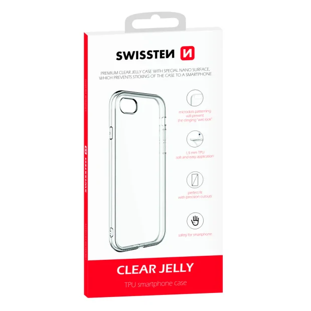 Husa Cover Swissten Silicon Jelly pentru iPhone 12 Mini Transparent