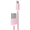 Cablu impletit Micro Usb cu incarcare rapida Hoco X2 Roz Gold