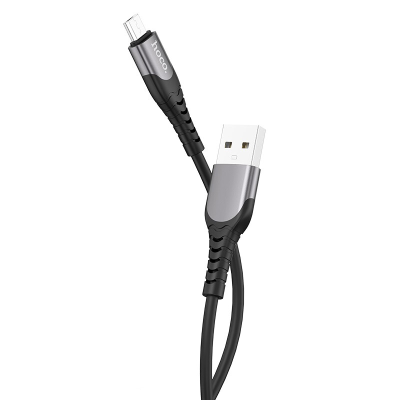 Cablu Date Micro Usb Hoco U80 Silicon 1.2m Negru thumb