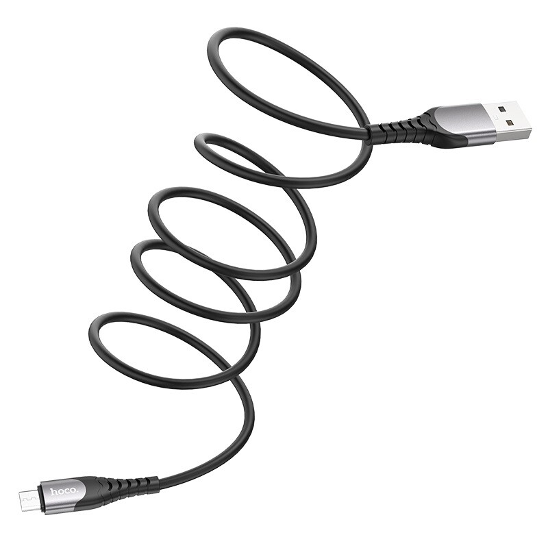 Cablu Date Micro Usb Hoco U80 Silicon 1.2m Negru thumb