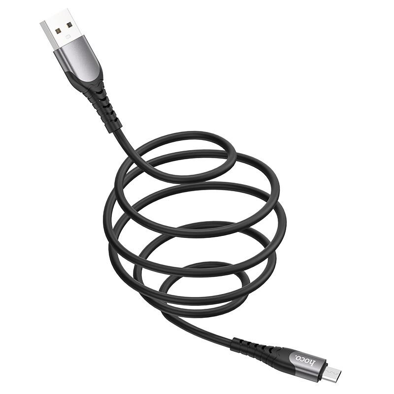 Cablu Date Micro Usb Hoco U80 Silicon 1.2m Negru thumb