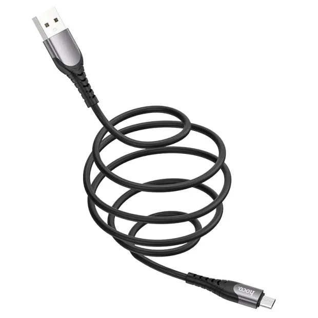 Cablu Date Micro Usb Hoco U80 Silicon 1.2m Negru