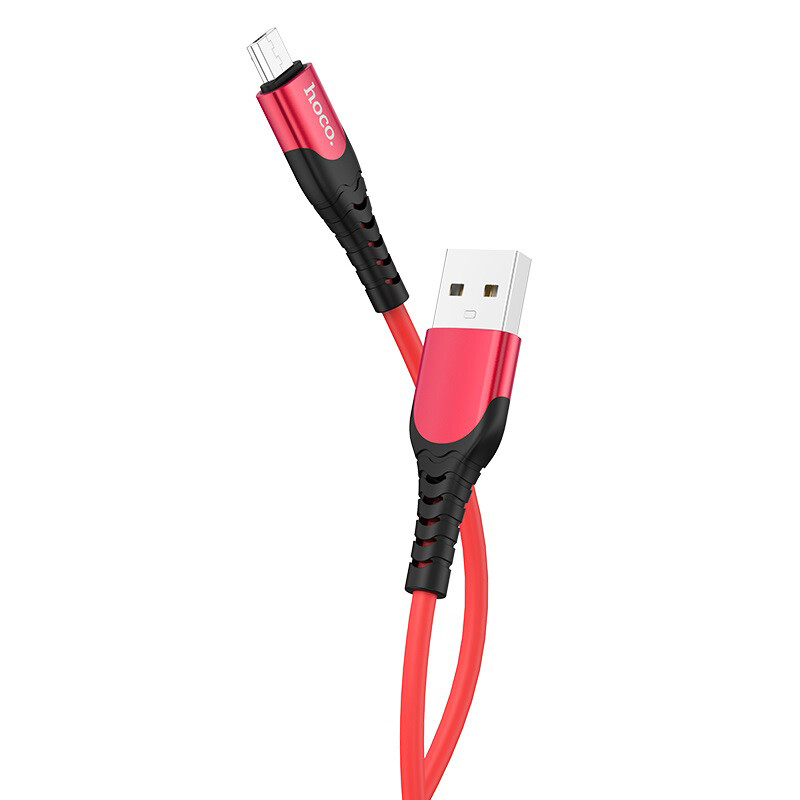 Cablu Date Micro Usb Hoco U80 Silicon 1.2m Rosu thumb