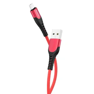 Cablu Date Micro Usb Hoco U80 Silicon 1.2m Rosu