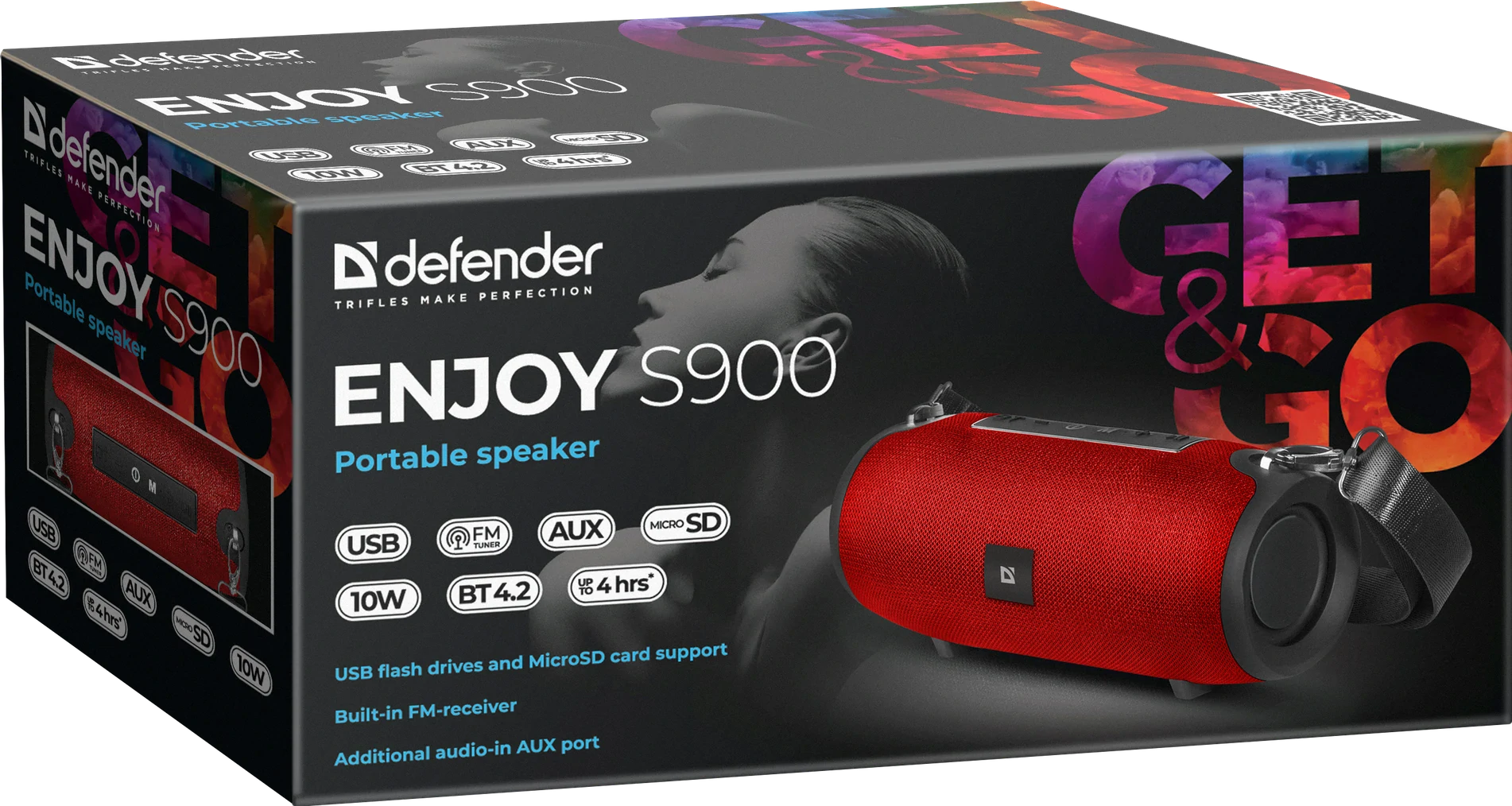 Boxa Bluetooth Defender Enjoy S900 10W BT 5.0 Rosu thumb