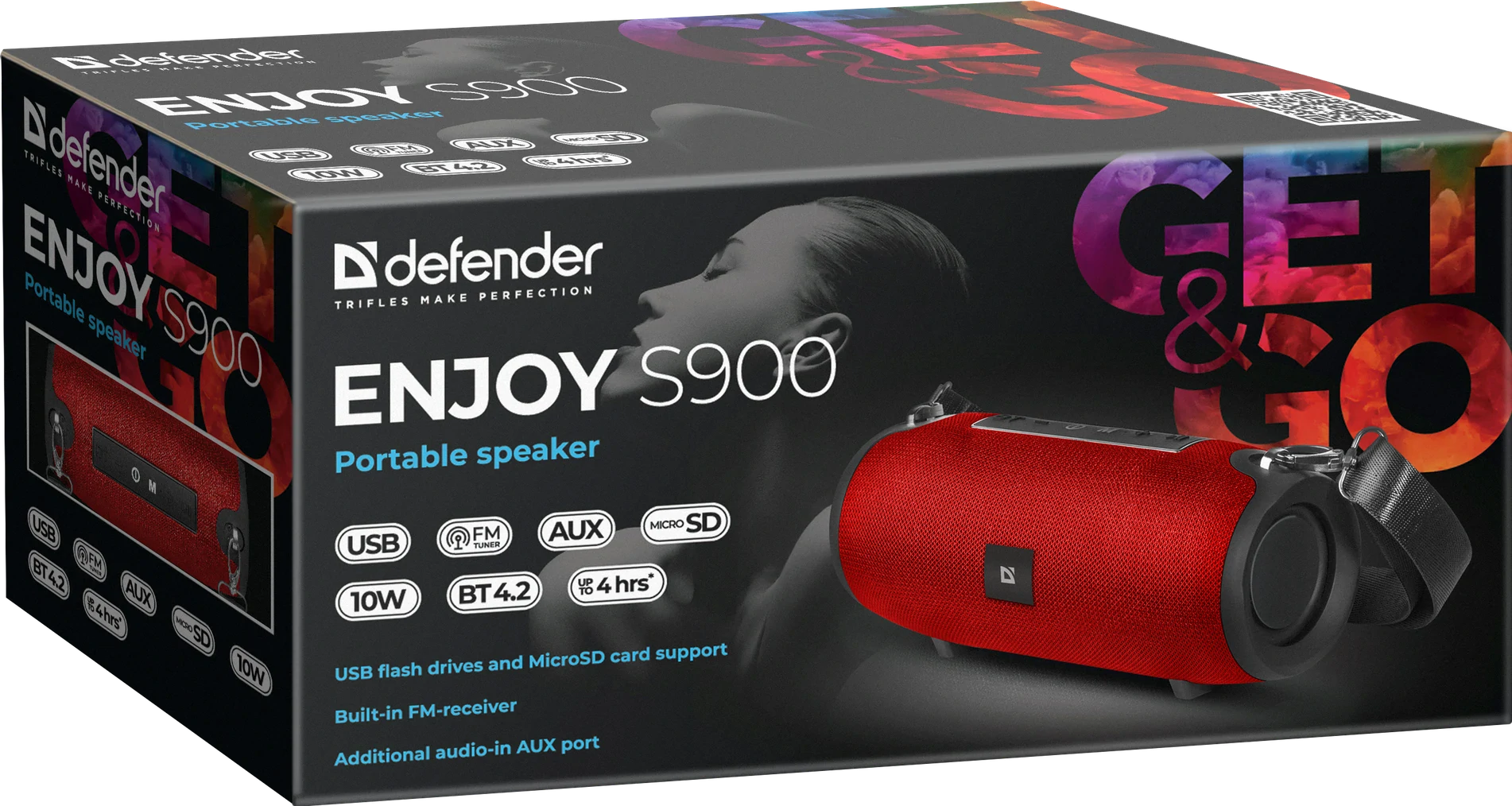 Boxa Bluetooth Defender Enjoy S900 10W BT 5.0 Rosu thumb