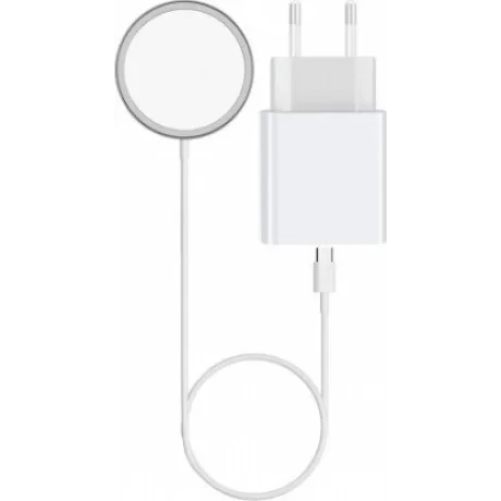 Set Incarcator Retea Magcharger 20W + Cablu Date Lightning 1m White