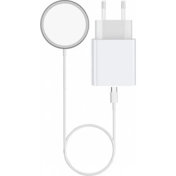 Set Incarcator Retea Magcharger 20W + Cablu Date Lightning 1m White