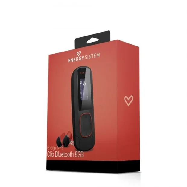 MP3 Player Energy Clip Mint Bluetooth MicroSD Slot BT 4.1 8GB Negru